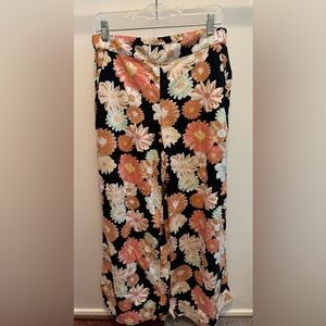 Roxy Floral Pants - Large, Black Floral